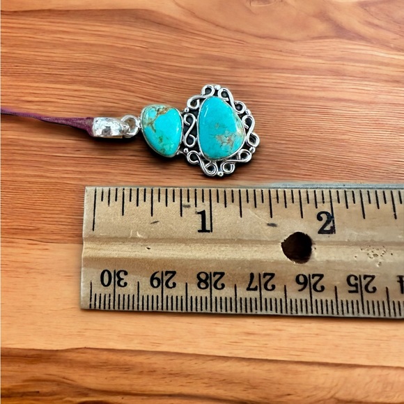 Turquoise Sterling Silver Pendant - Picture 5 of 8